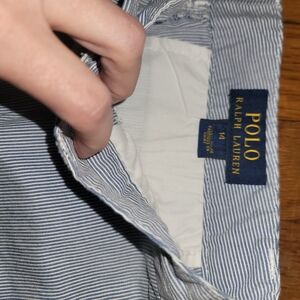 Polo by Ralph Lauren Navy and White Striped Pants